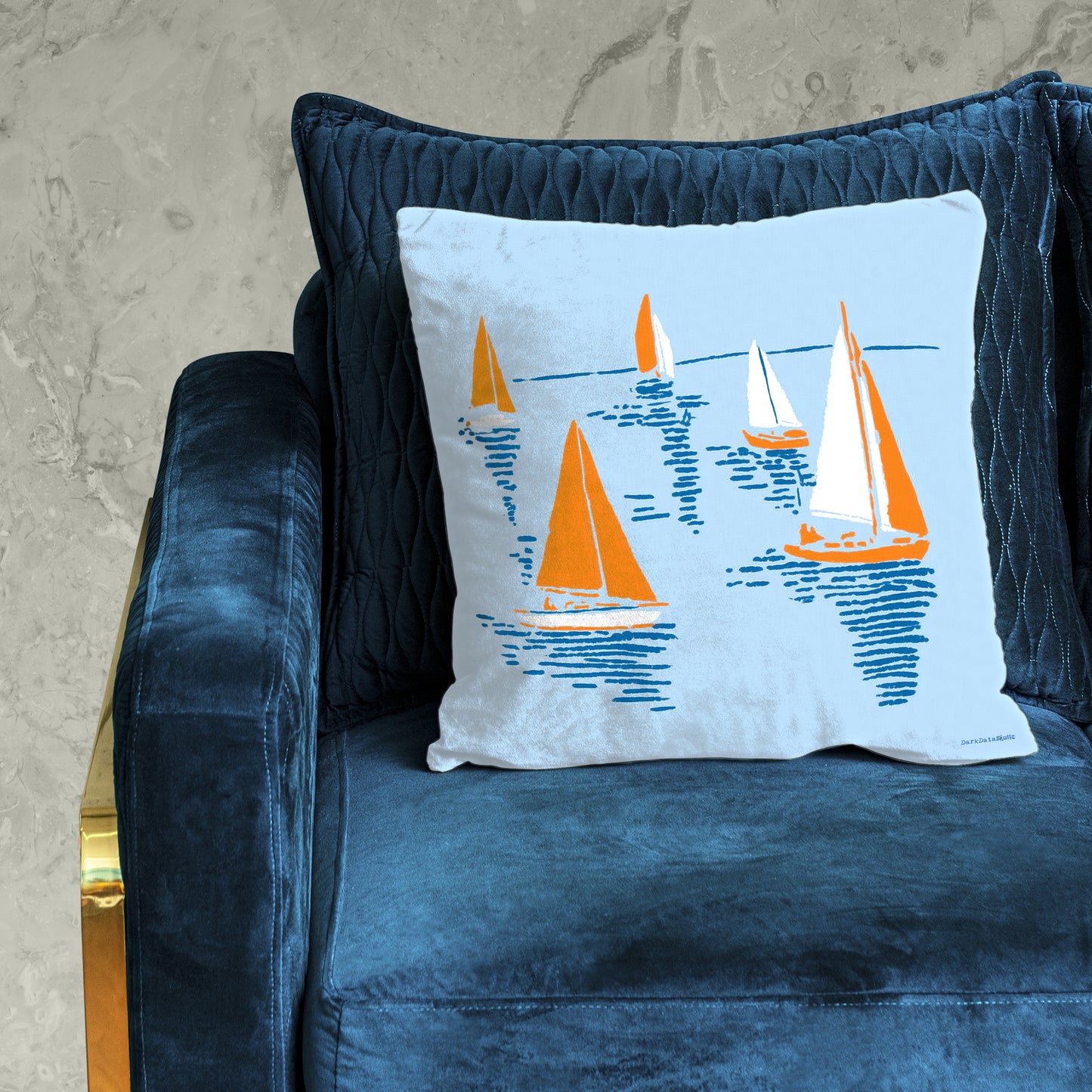 Sailing in Azure Luxury Scatter by Wikus Schalkwyk