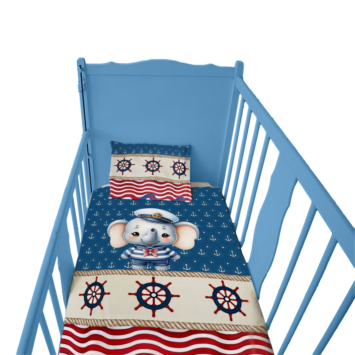 Sailor Elephant Cot Set