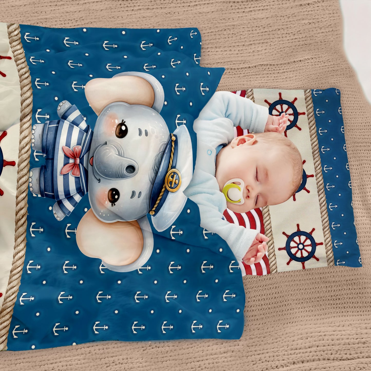 Sailor Elephant Cot Set