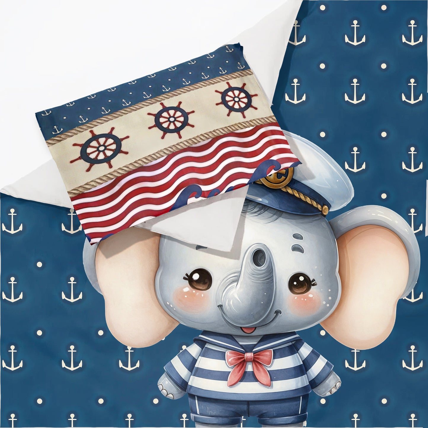 Sailor Elephant Cot Set