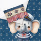 Sailor Elephant Cot Set