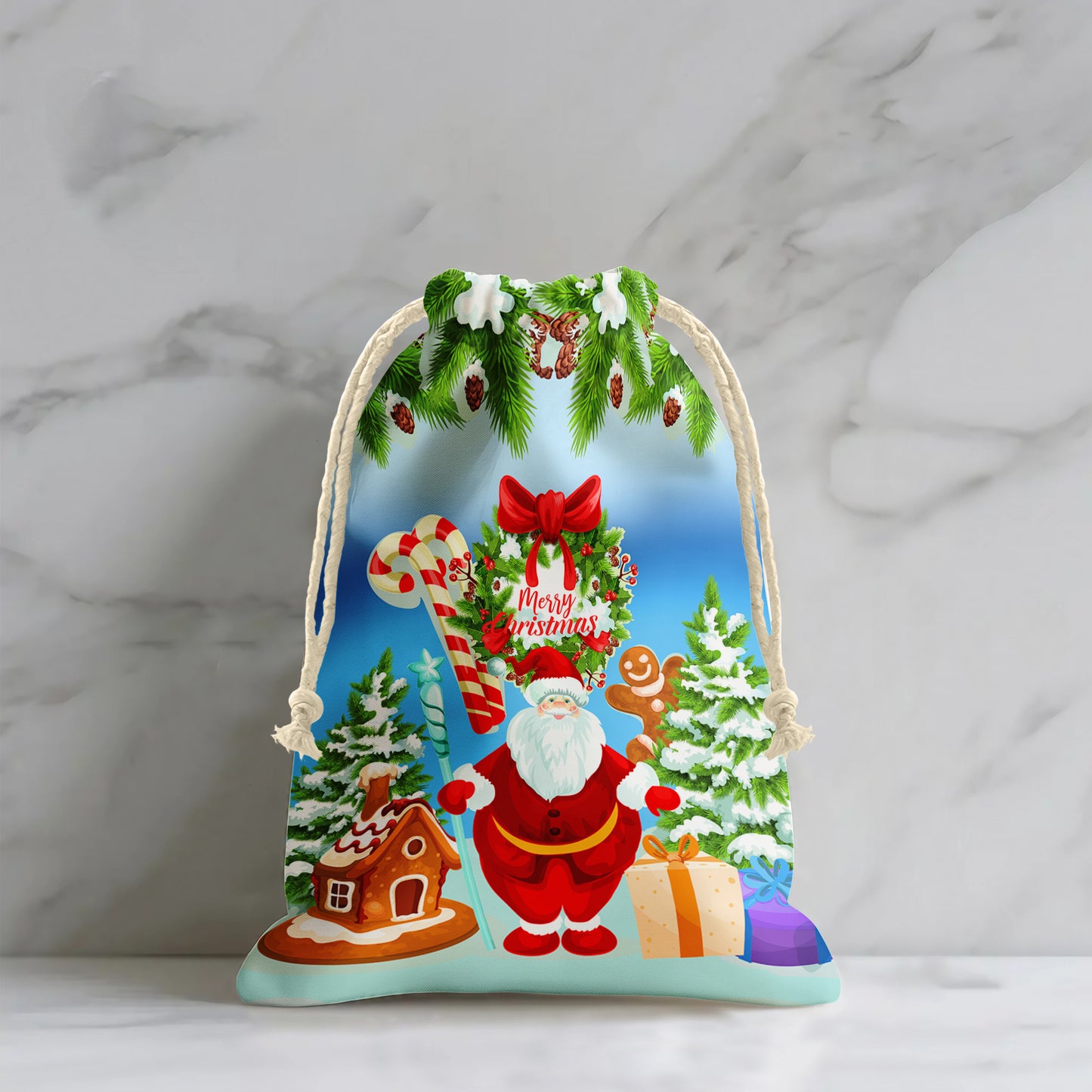 Santa Claus Gift Bag (Set of 2)