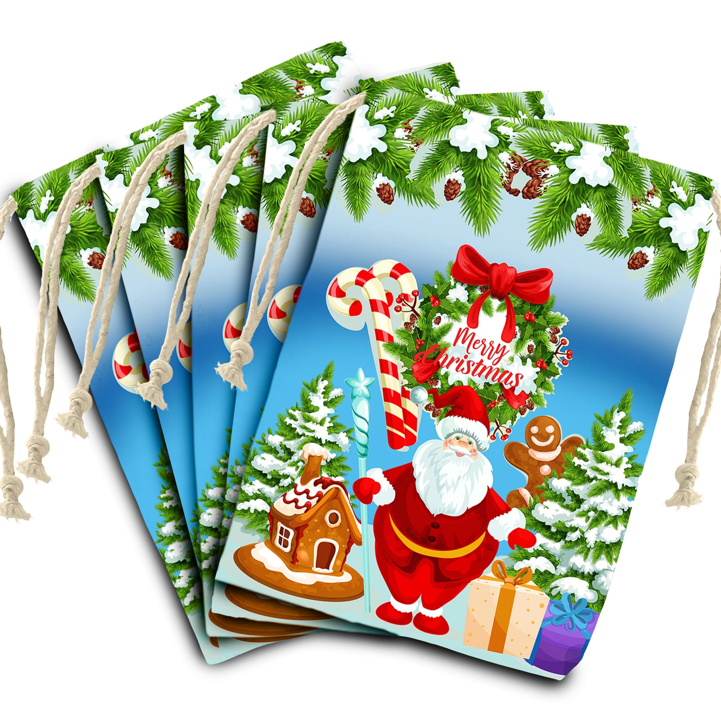 Santa Claus Gift Bag (Set of 3)