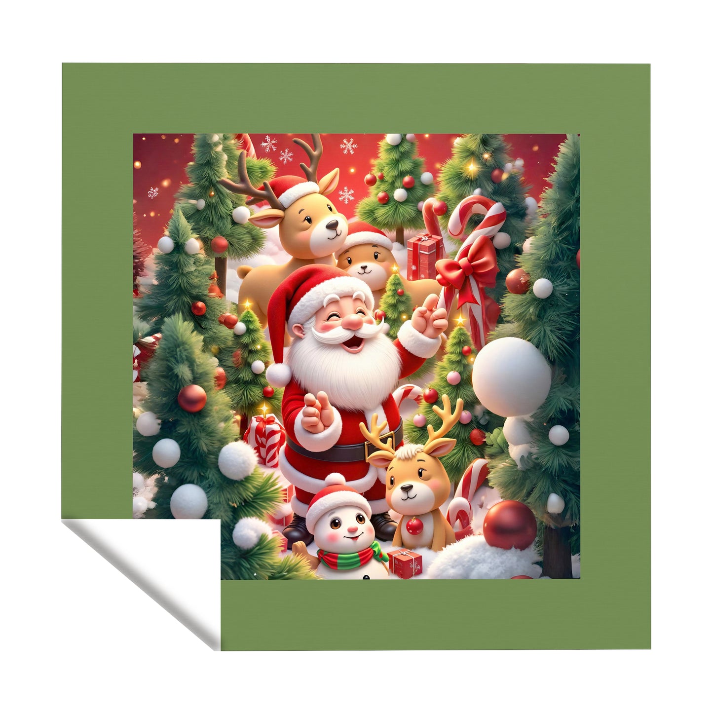 Santa Loves All Square Tablecloth