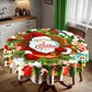Santa Merry Christmas Round Tablecloth