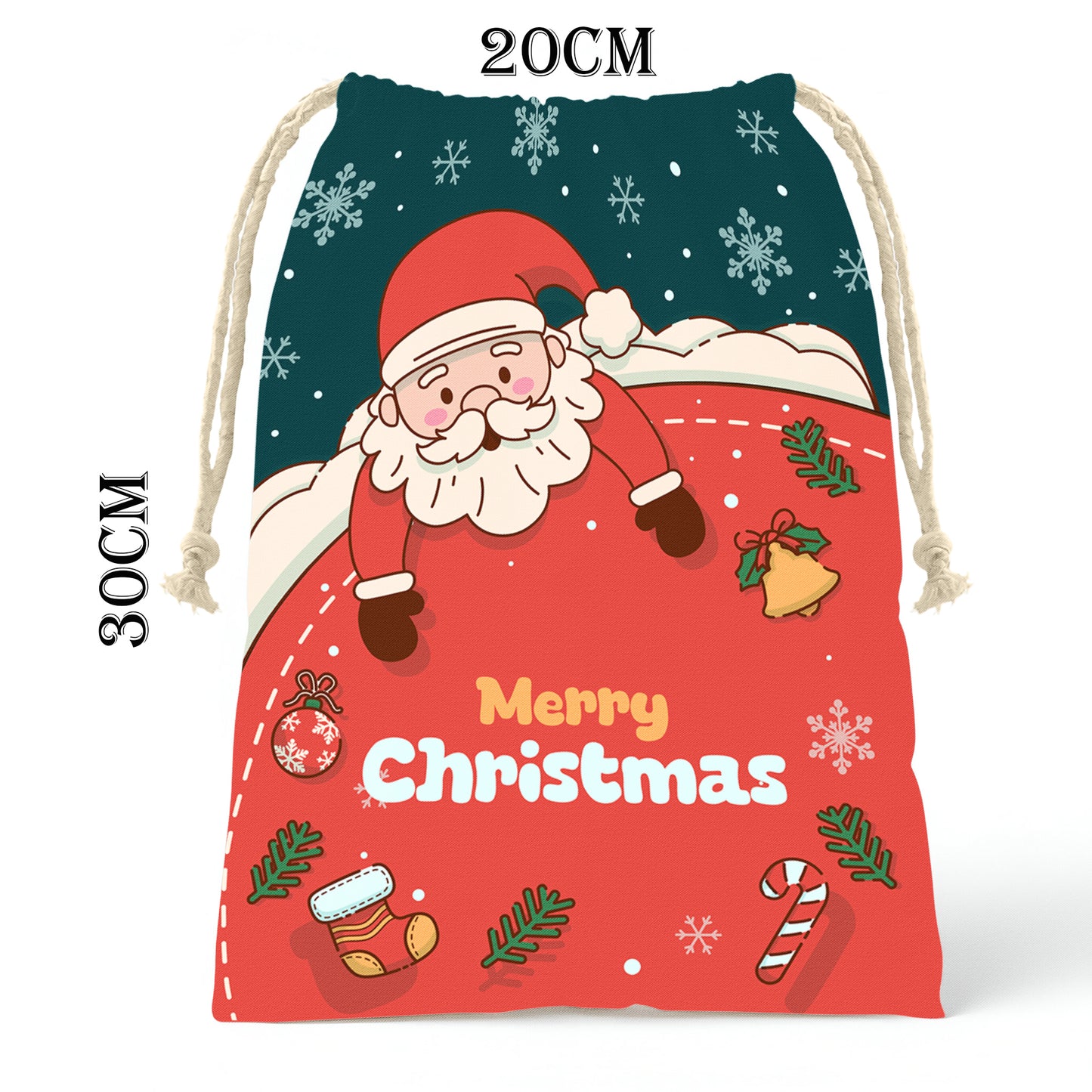 Santa's Christmas Gift Bag (Set of 3)