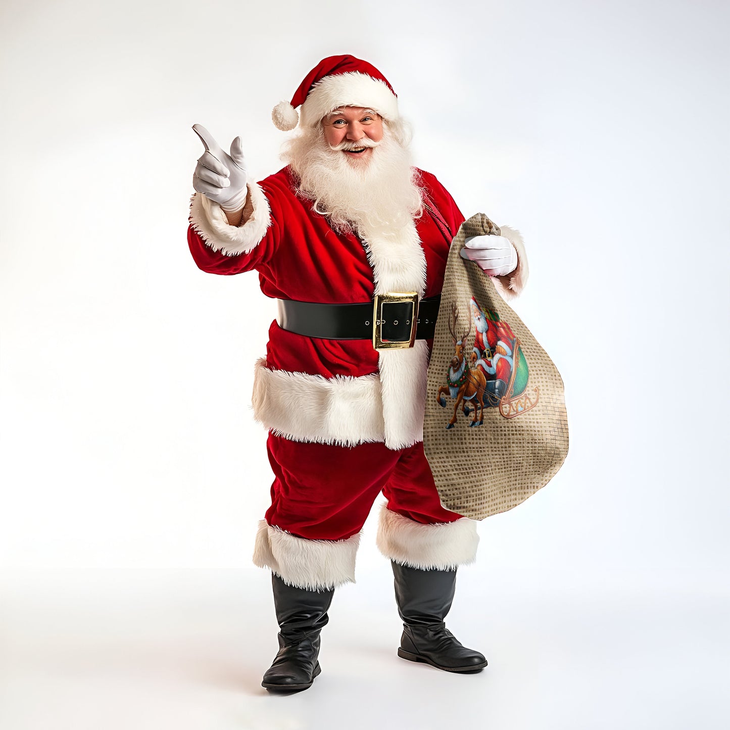 Santas Christmas Sleigh Gift Bag (Set Of 2)