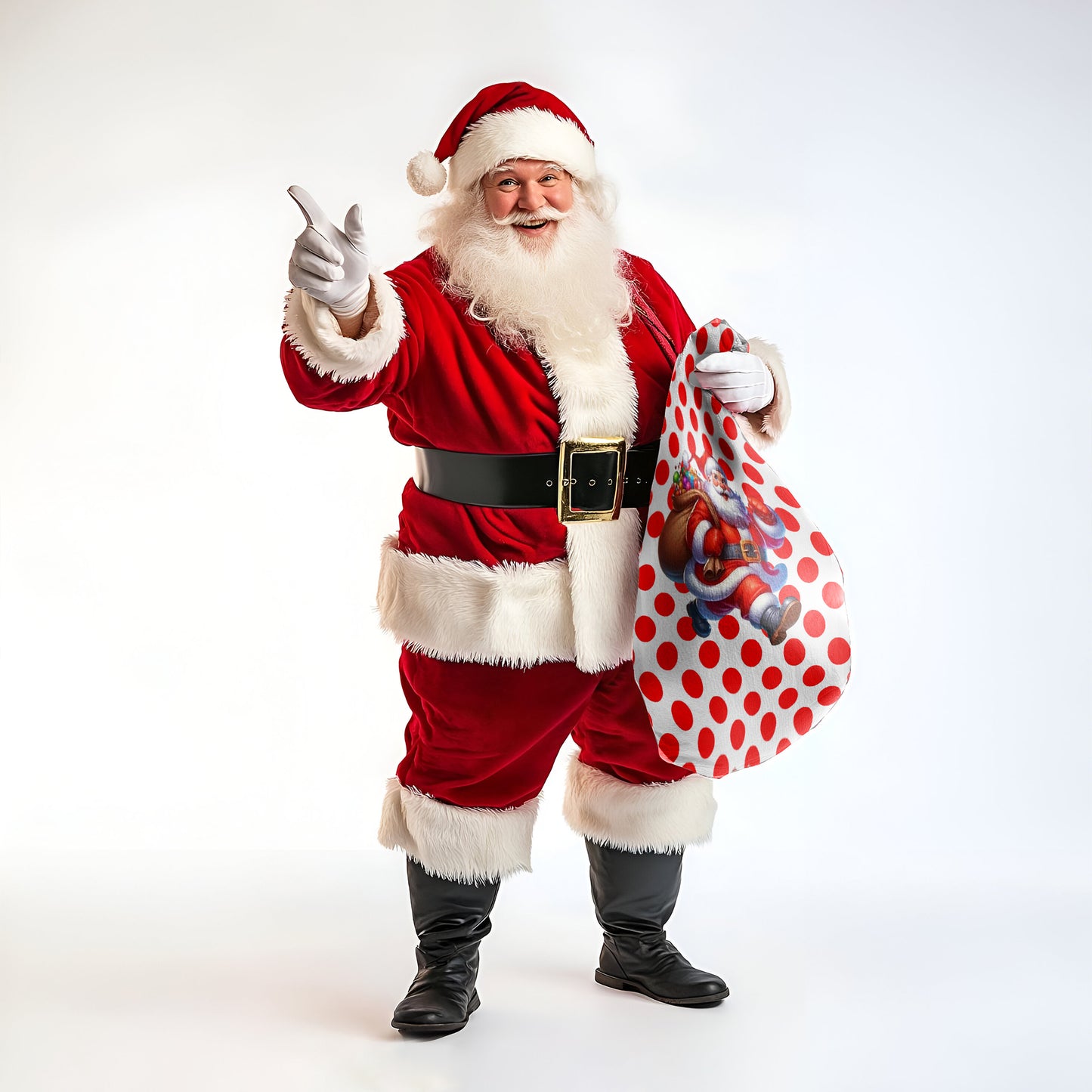 Santas Little Helpers Dots Gift Bag (Set of 2)