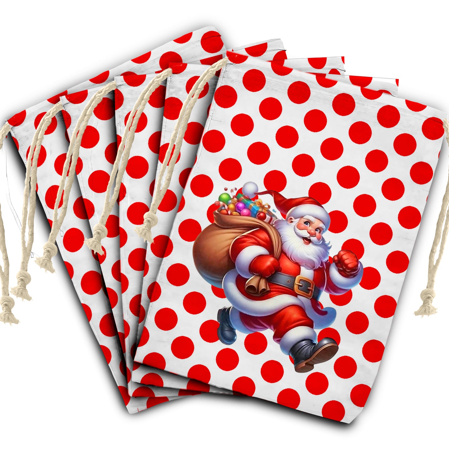 Santas Little Helpers Dots Gift Bag (Set of 2)