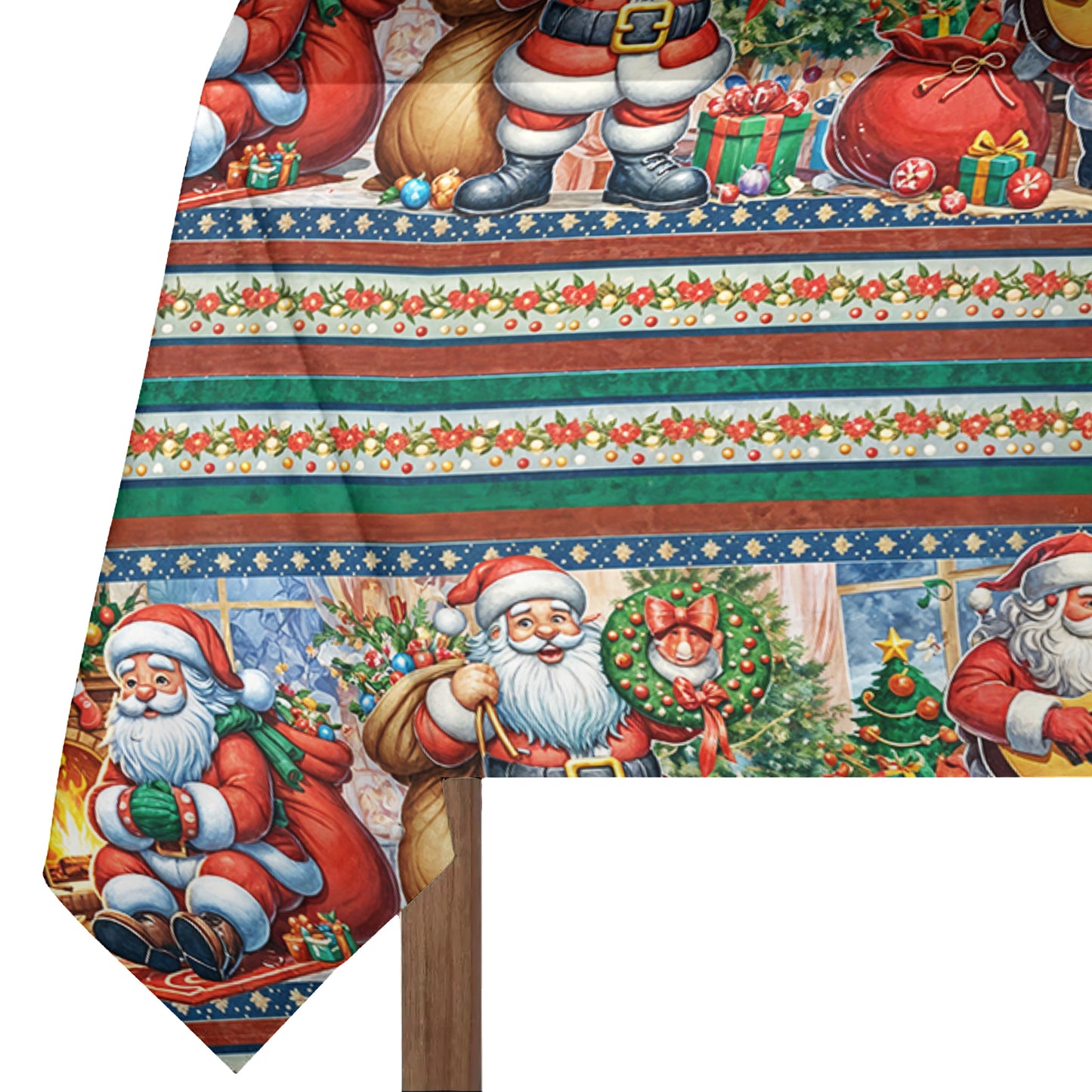 Santas’ Parade Rectangle Tablecloth