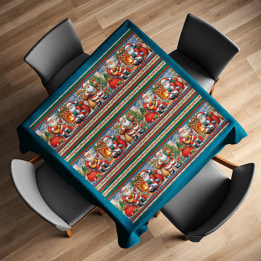 Santas’ Parade Square Tablecloth