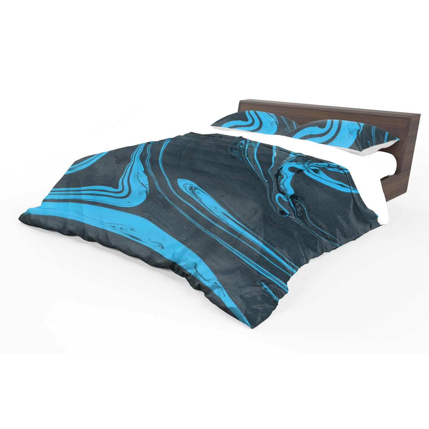 Sapphire Currents Duvet Cover Set