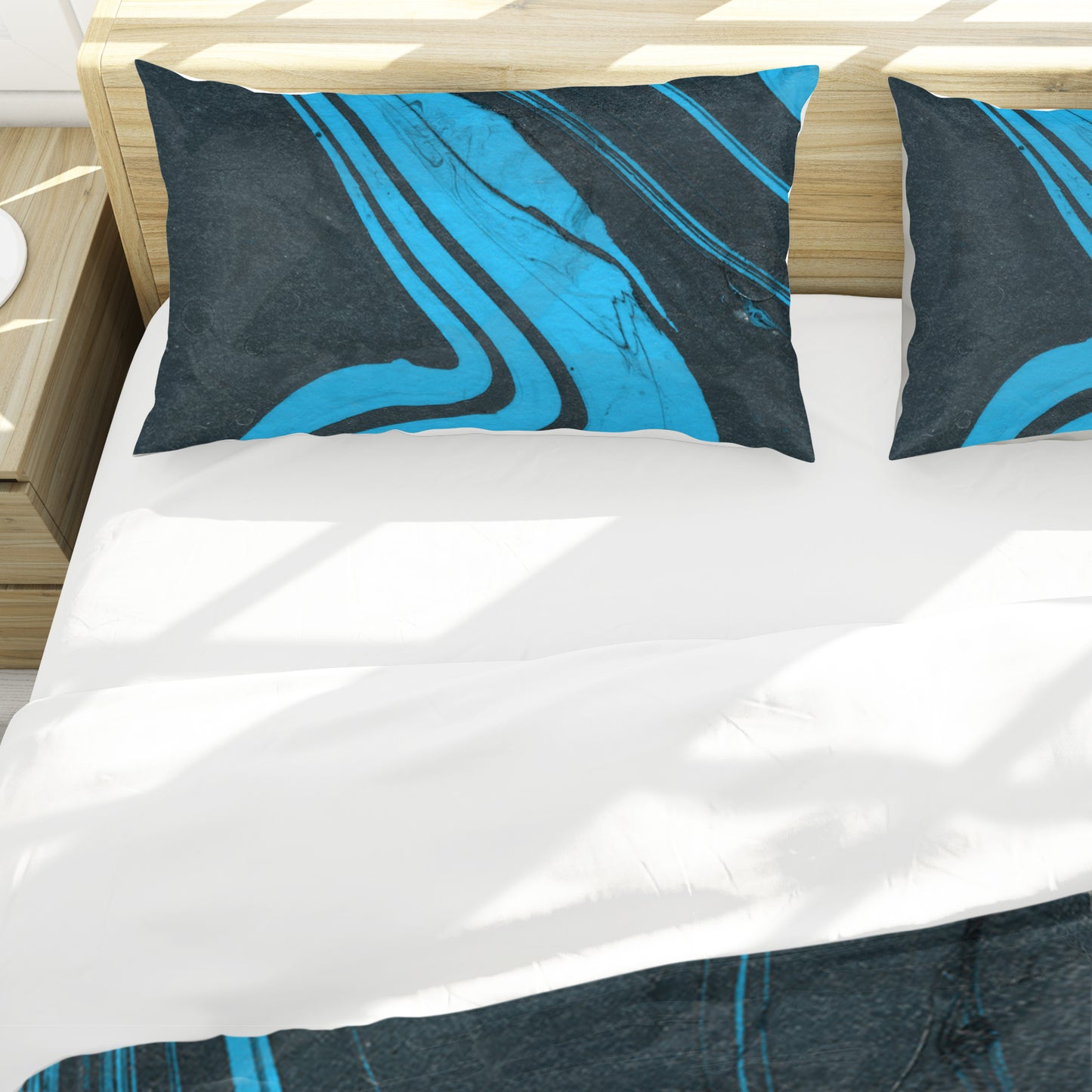 Sapphire Currents Duvet Cover Set