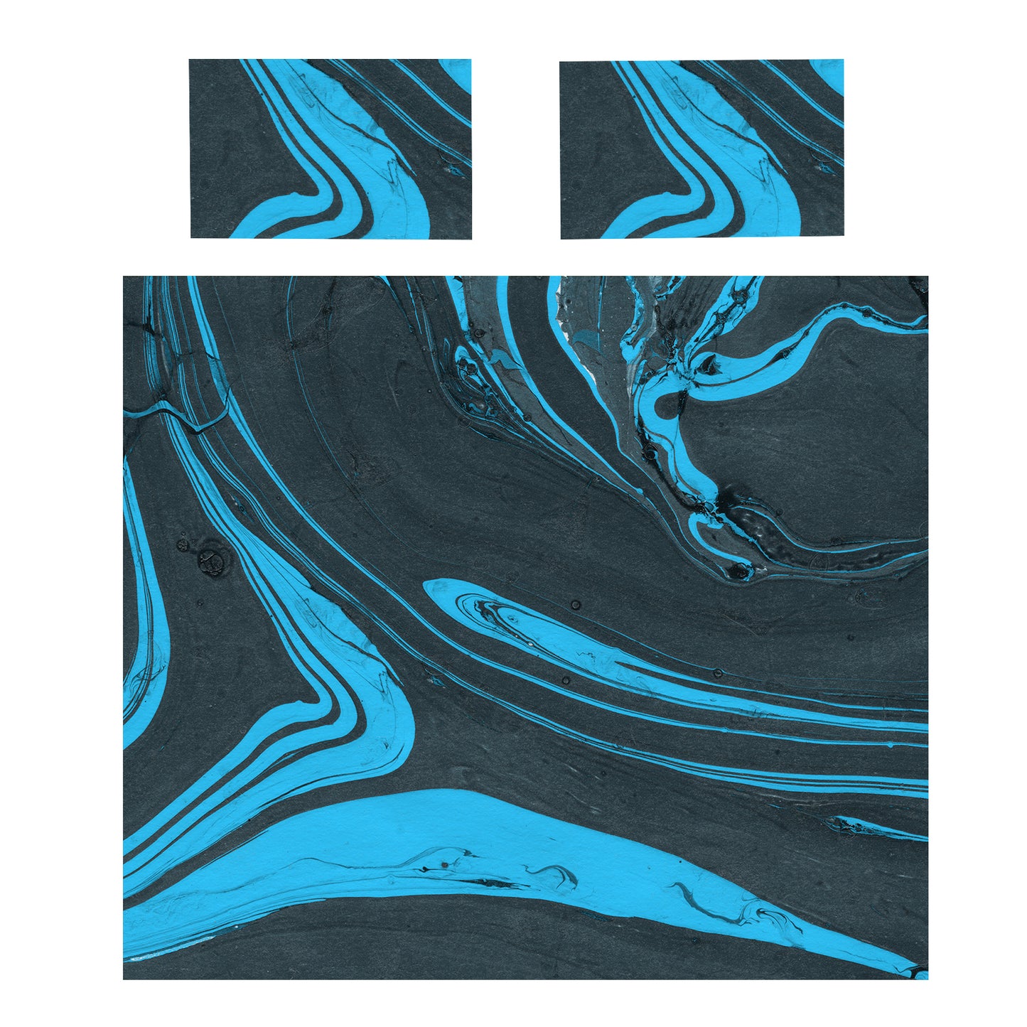 Sapphire Currents Duvet Cover Set