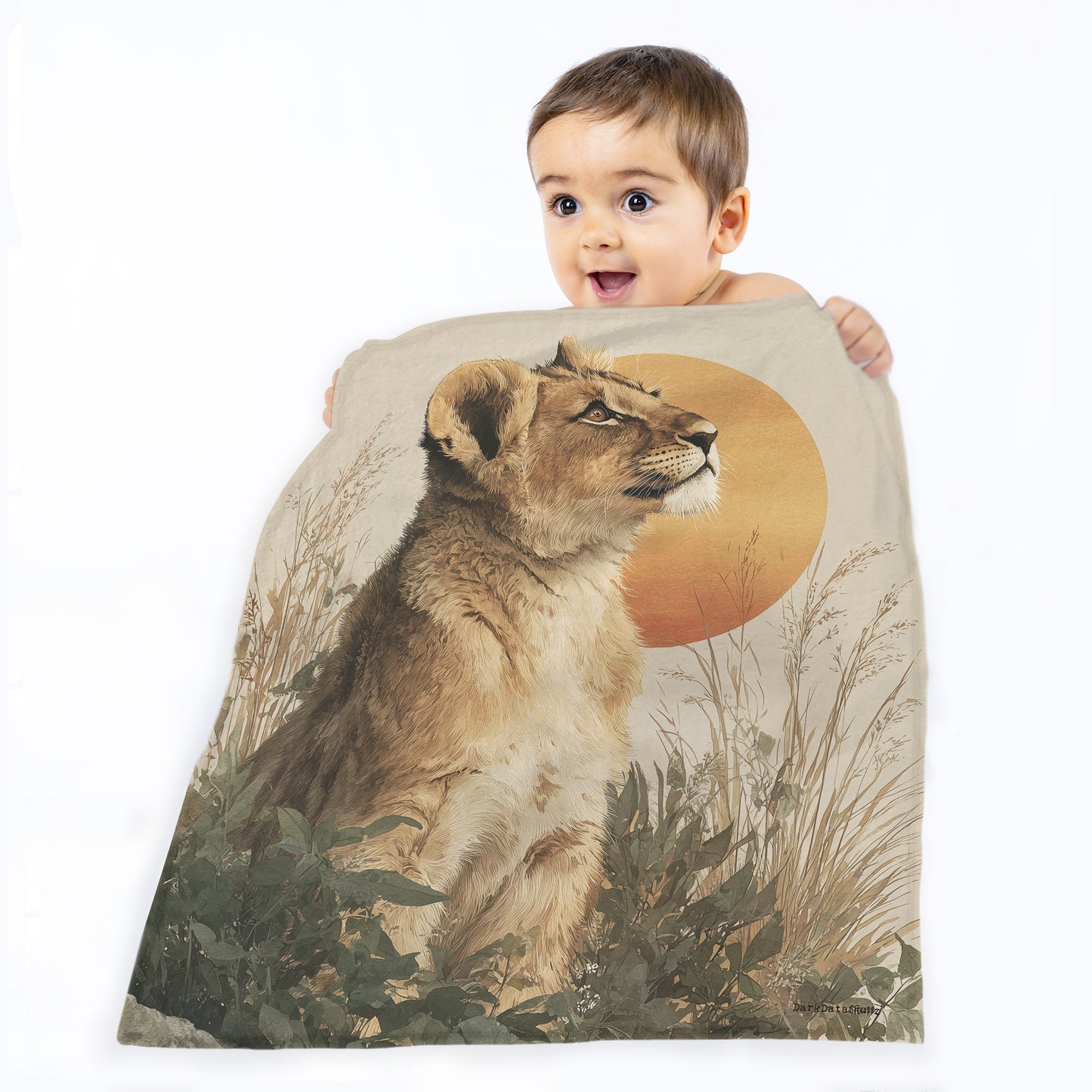 Savanna Lion Cub Toddler Fleece Blanket by Wikus Schalkwyk