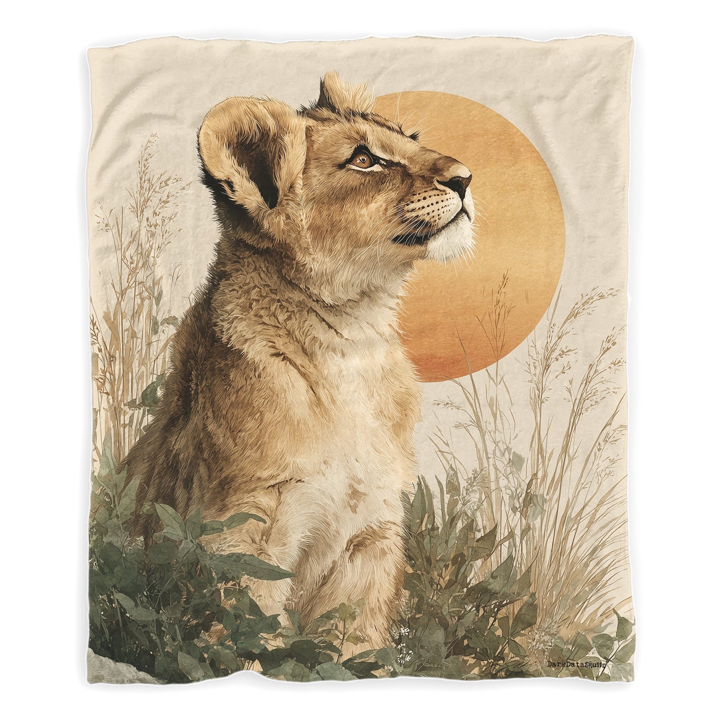 Savanna Lion Cub Toddler Fleece Blanket by Wikus Schalkwyk