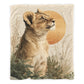 Savanna Lion Cub Toddler Fleece Blanket by Wikus Schalkwyk