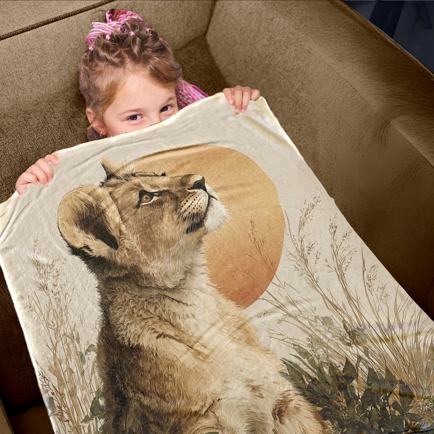 Savanna Lion Cub Toddler Fleece Blanket by Wikus Schalkwyk