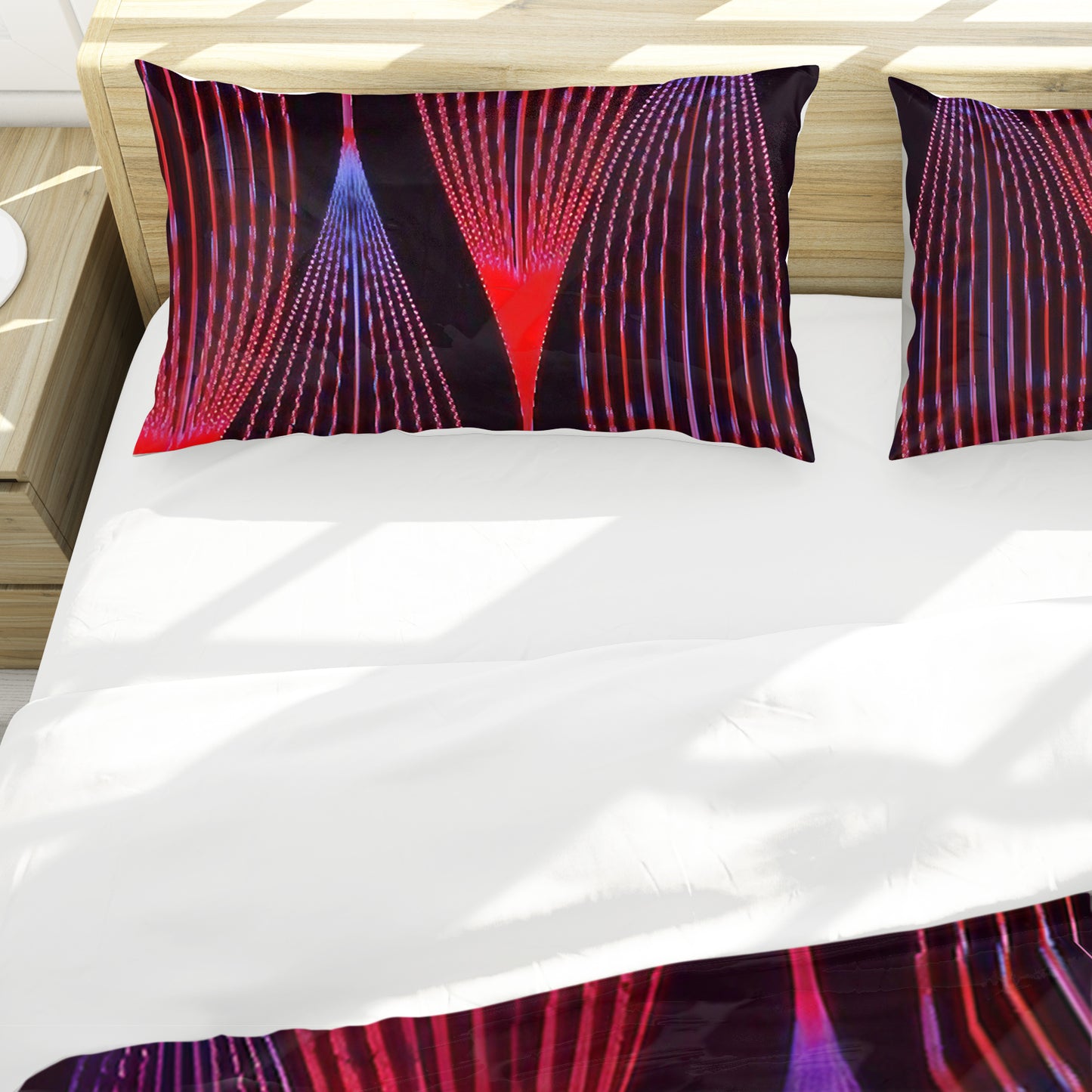 Scarlet Hibiscus Haze Duvet Cover Set