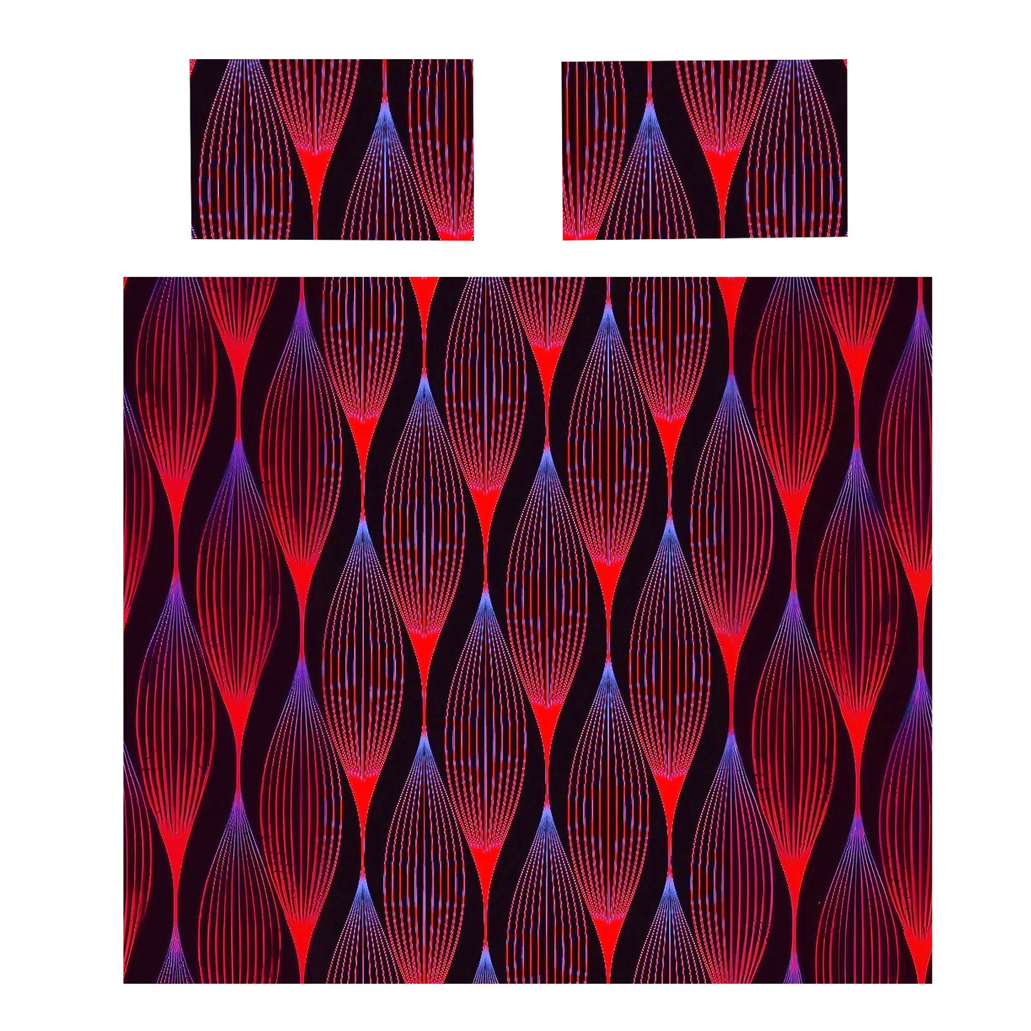 Scarlet Hibiscus Haze Duvet Cover Set