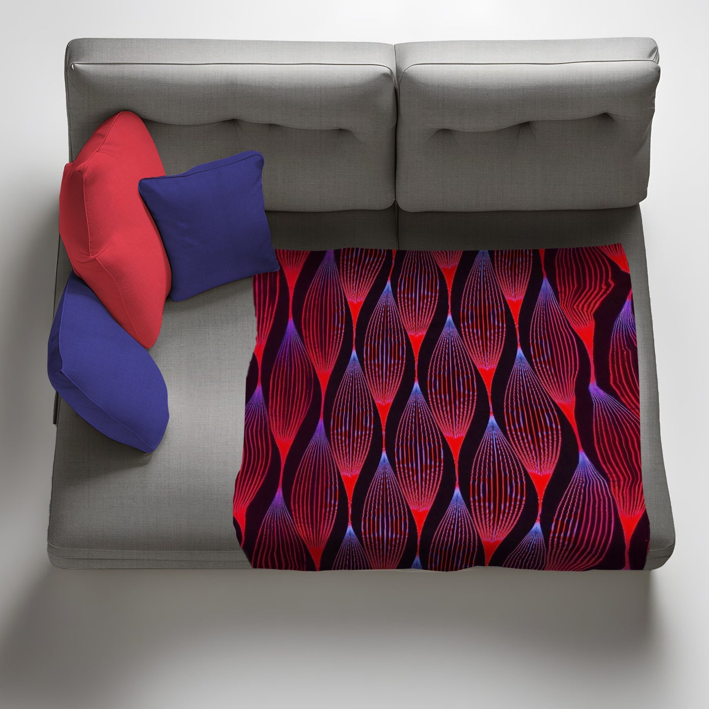 Scarlet Hibiscus Haze Light Weight Fleece Blanket