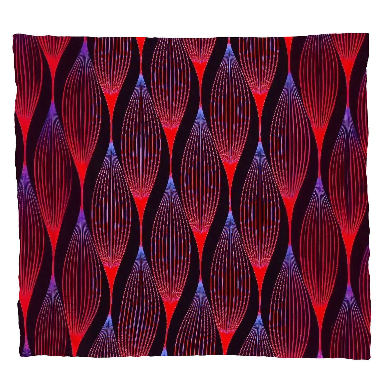 Scarlet Hibiscus Haze Light Weight Fleece Blanket