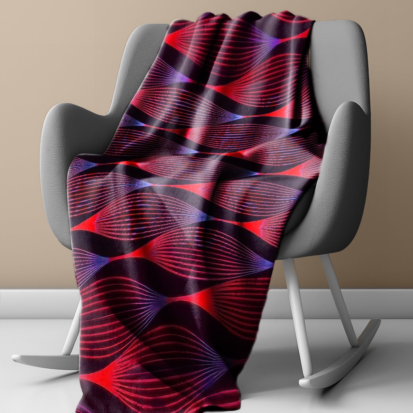 Scarlet Hibiscus Haze Light Weight Fleece Blanket