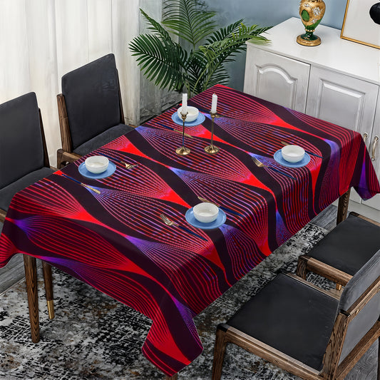 Scarlet Hibiscus Haze Rectangle Tablecloth