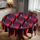 Scarlet Hibiscus Haze Round Tablecloth