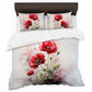 Scarlet Poppies Abstract Duvet Cover Set