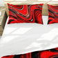 Scarlet Red Stream Duvet Cover Set