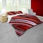 Scarlet Red & Grey Duvet Cover Set