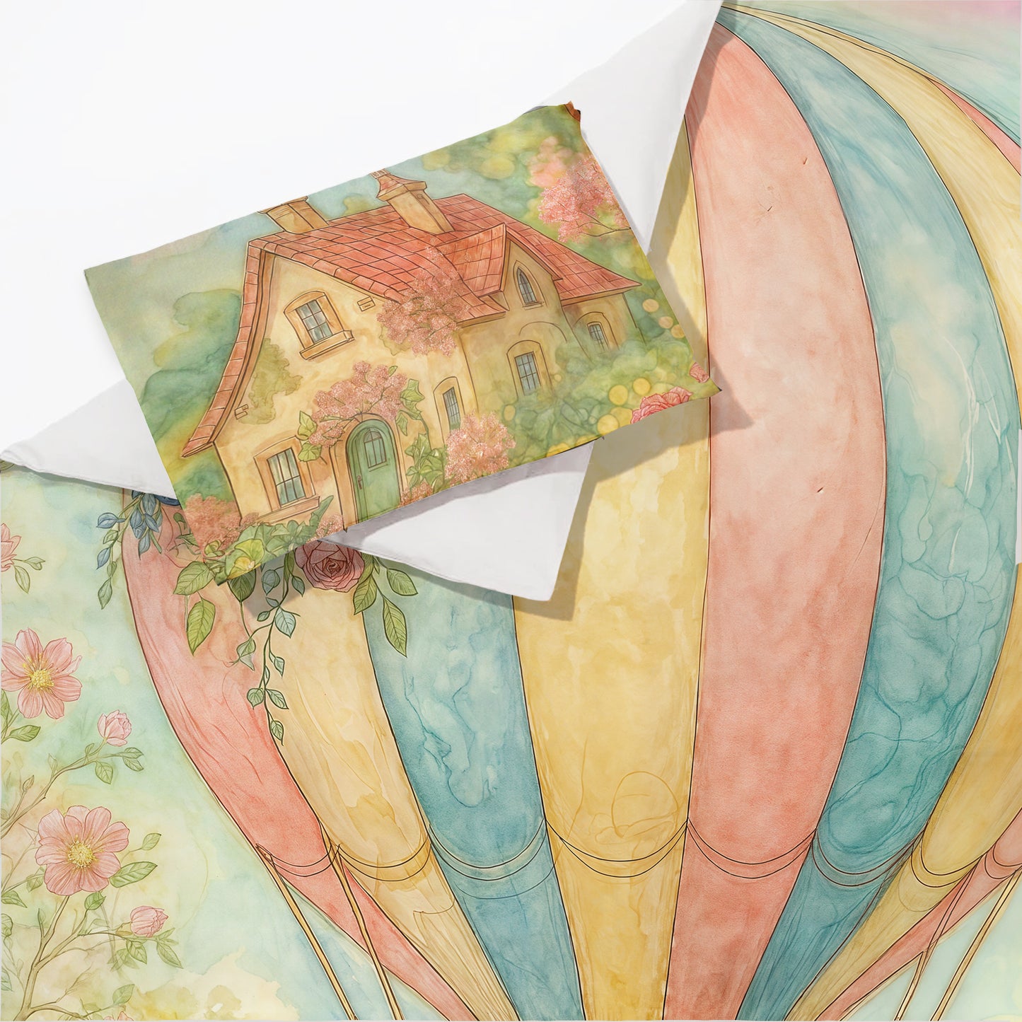 Scenes from Wonderland Air Balloon Cot Set