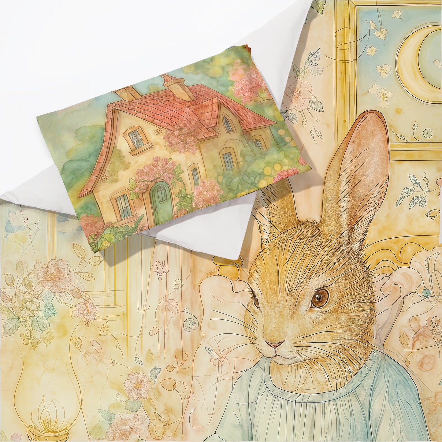 Scenes from Wonderland Rabbits Cot Set