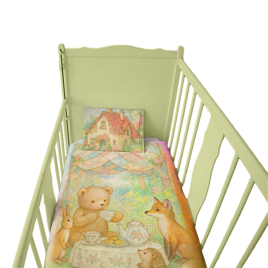 Scenes from Wonderland Tea with Teddy Cot Set