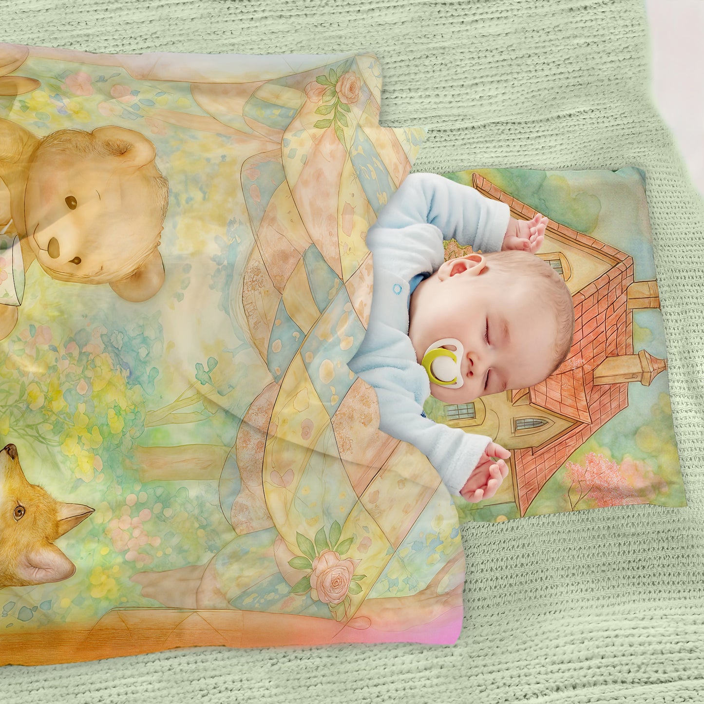 Scenes from Wonderland Tea with Teddy Cot Set