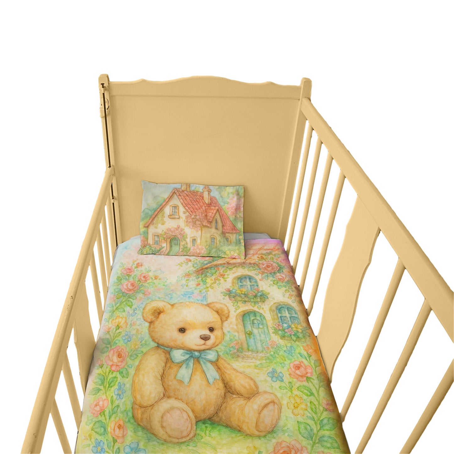 Scenes from Wonderland Teddy Bear Cot Set