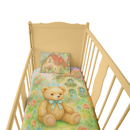 Scenes from Wonderland Teddy Bear Cot Set