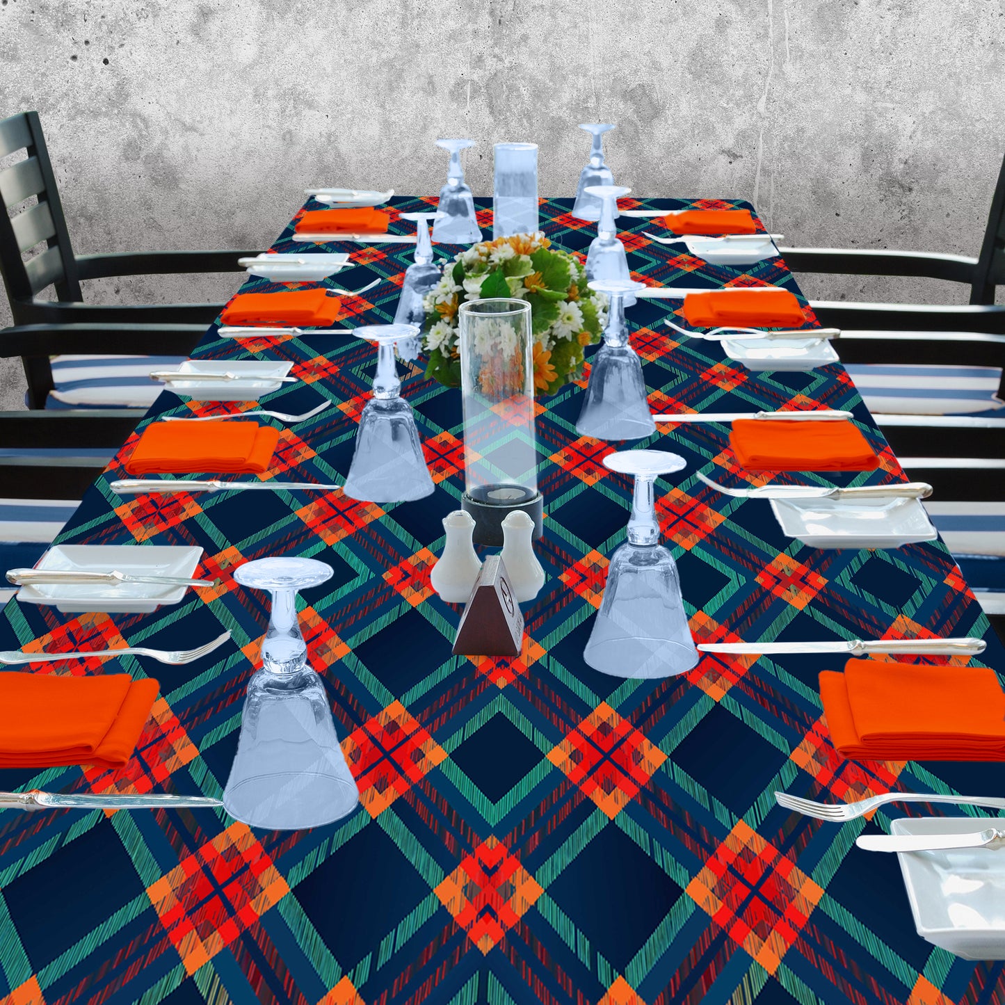 Scottish Plaid Pattern 3m Rectangle Tablecloth