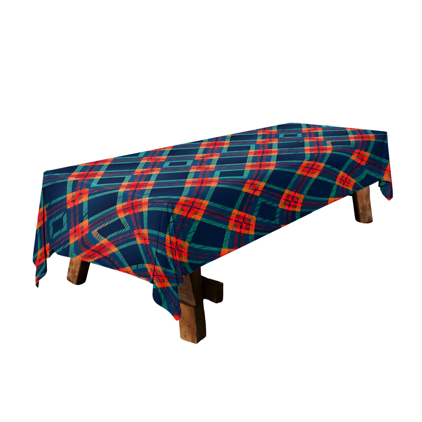 Scottish Plaid Pattern 3m Rectangle Tablecloth
