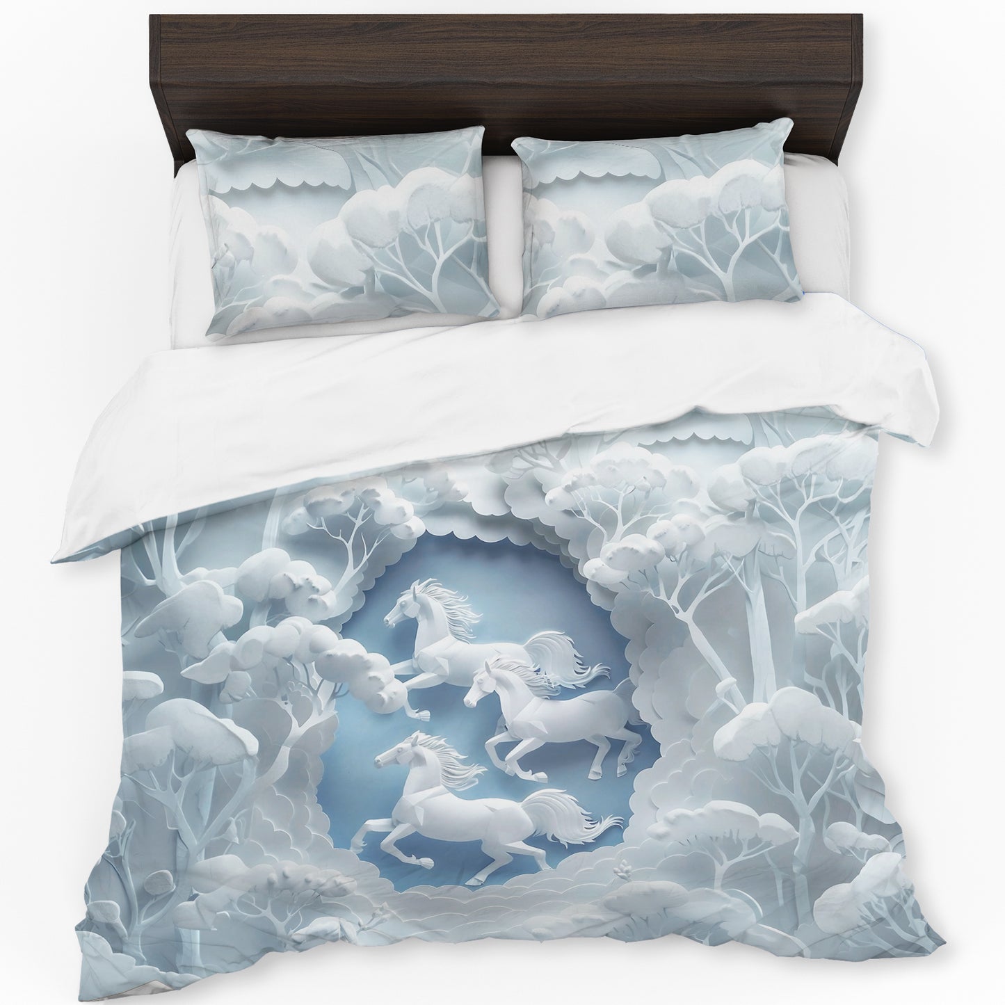 Sculpted Horse & Field Duvet Cover Set