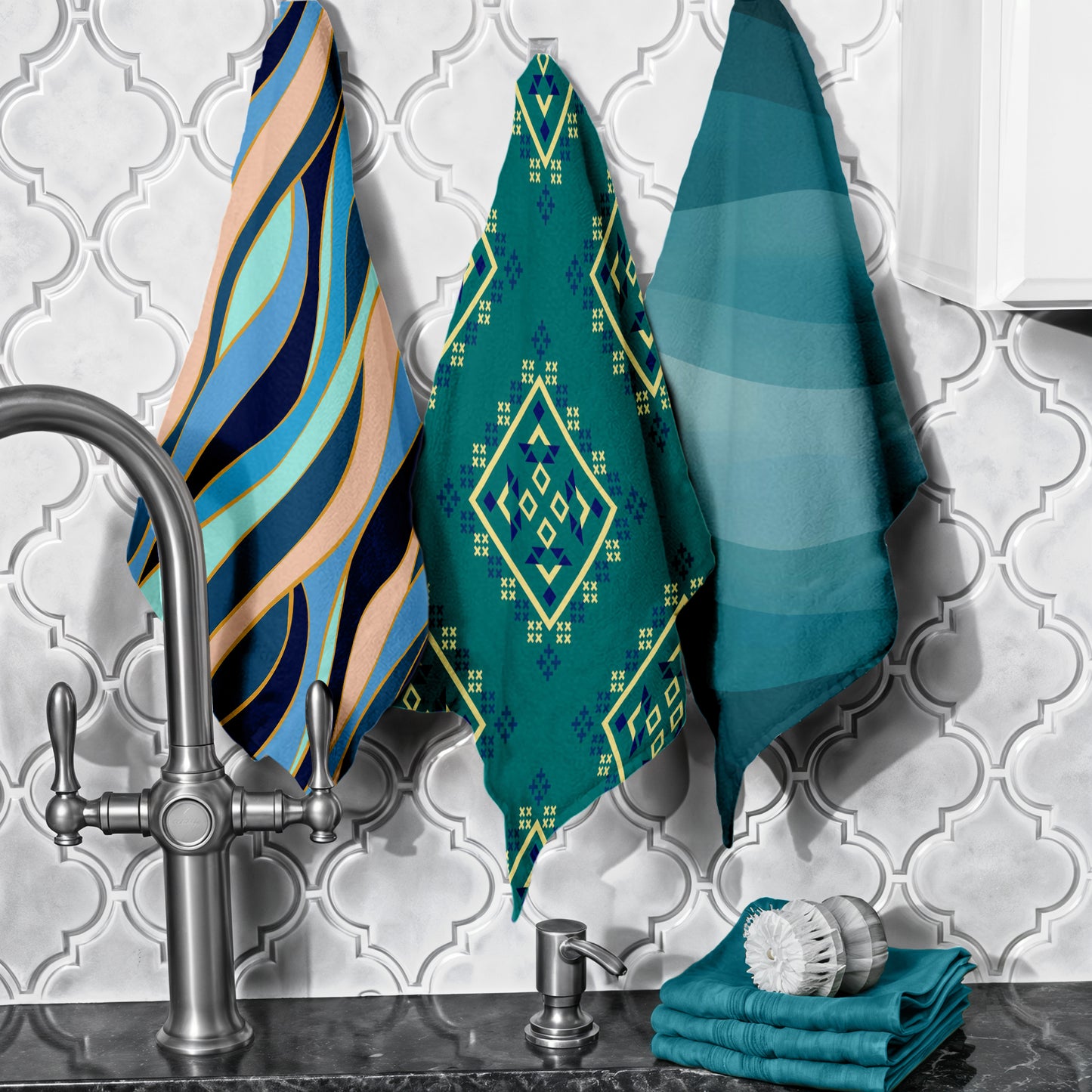 Sea Green Dish Cloth (Set of 3)
