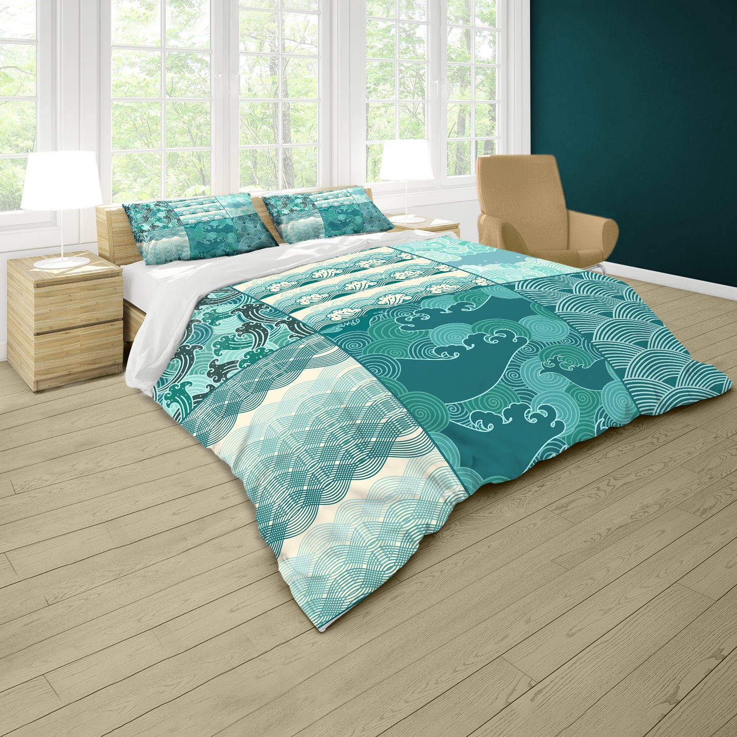 Sea Green Duvet Cover Set