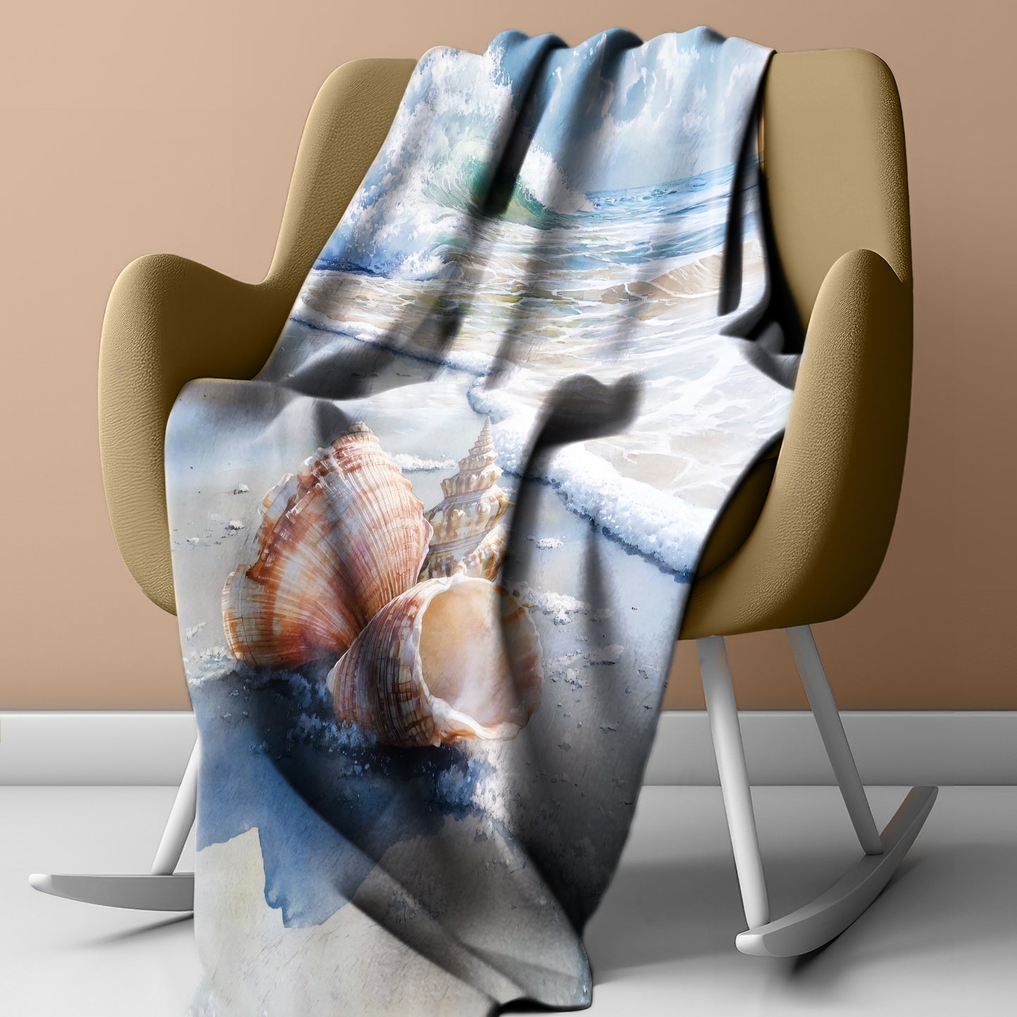 Sea Shells Light Weight Fleece Blanket
