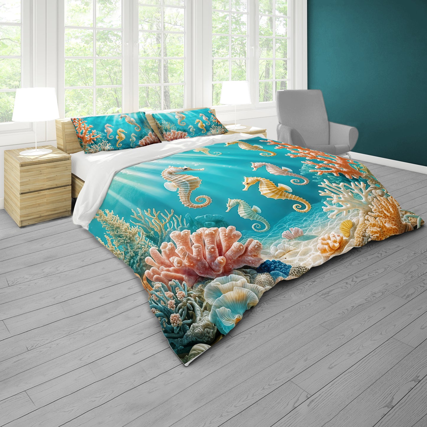 Seahorses Duvet Cover Set