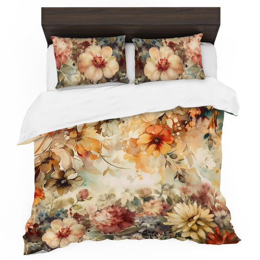 Sepia Botanical Tapestry Duvet Cover Set