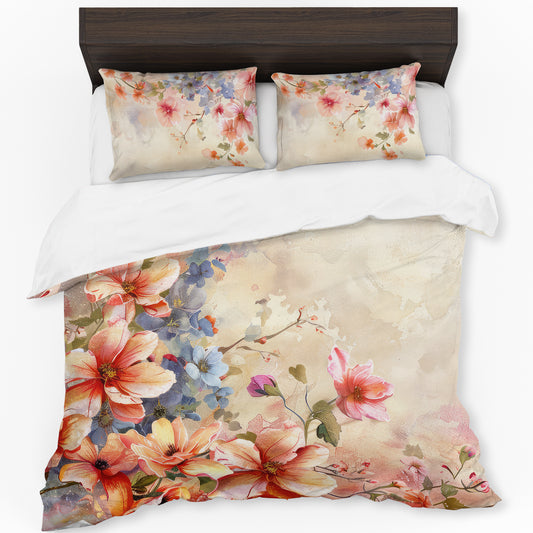 Sepia Daisies Duvet Cover Set