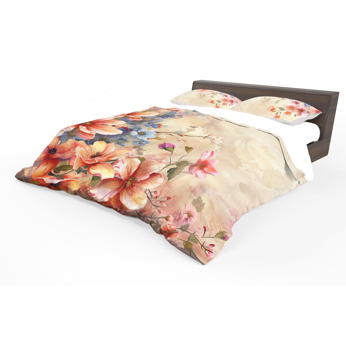 Sepia Daisies Duvet Cover Set
