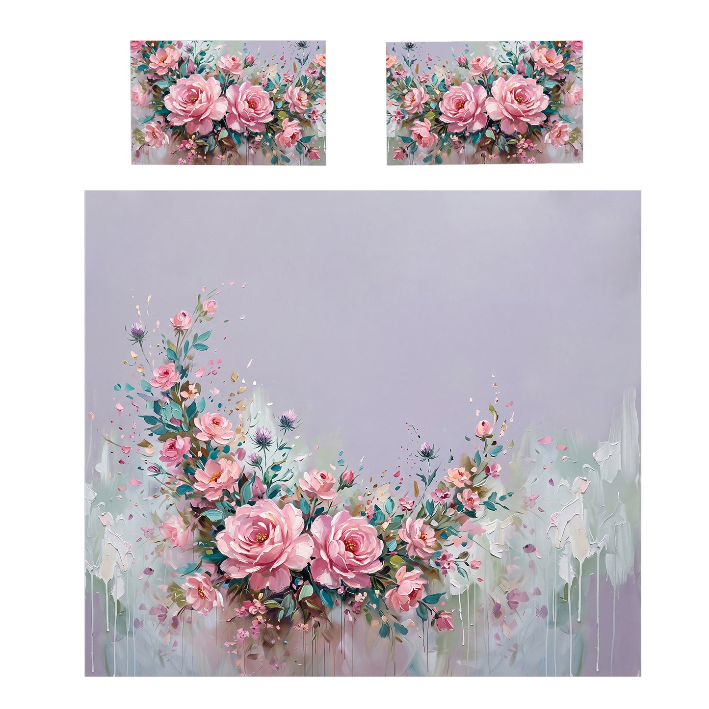 Serenade in Pink Rose Duvet Cover Set