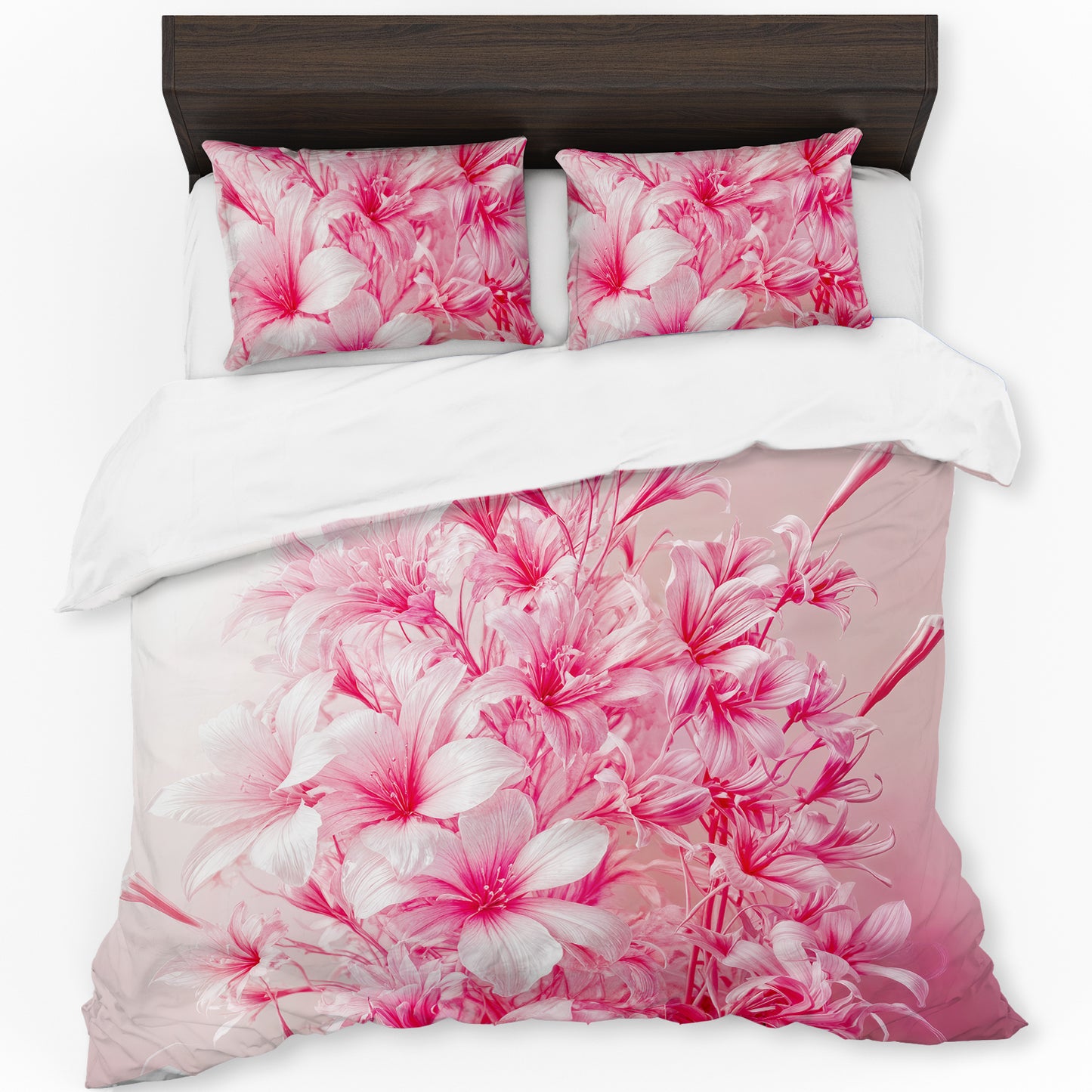 Serenade of Pink Flowers Duvet Cover Set